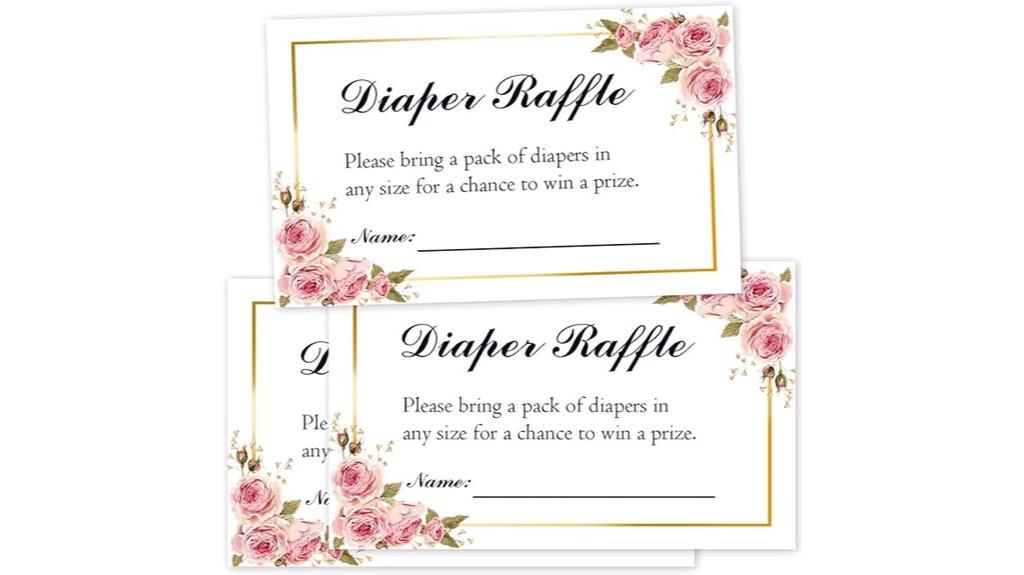 floral baby shower raffle
