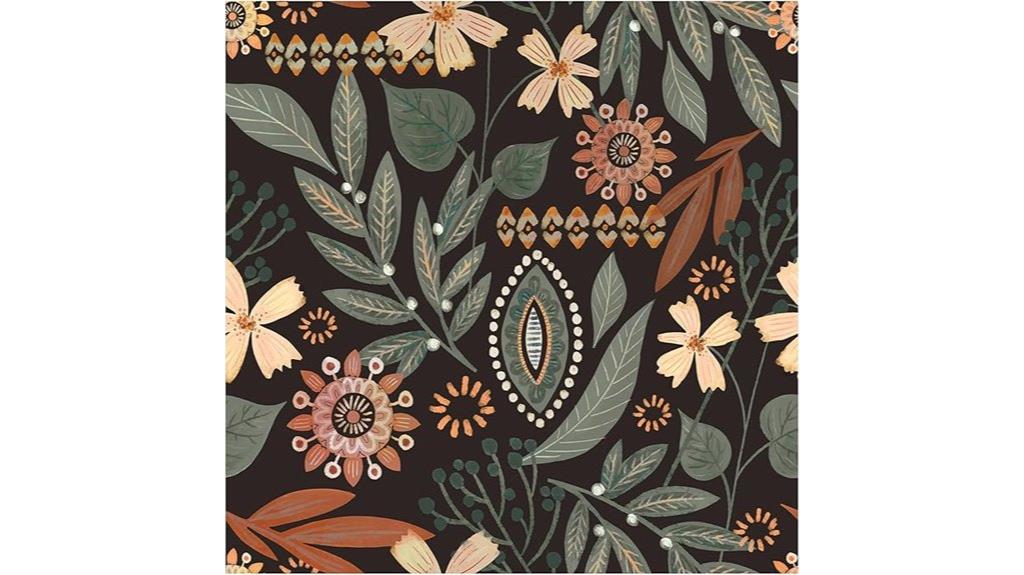 floral peel and stick wallpaper