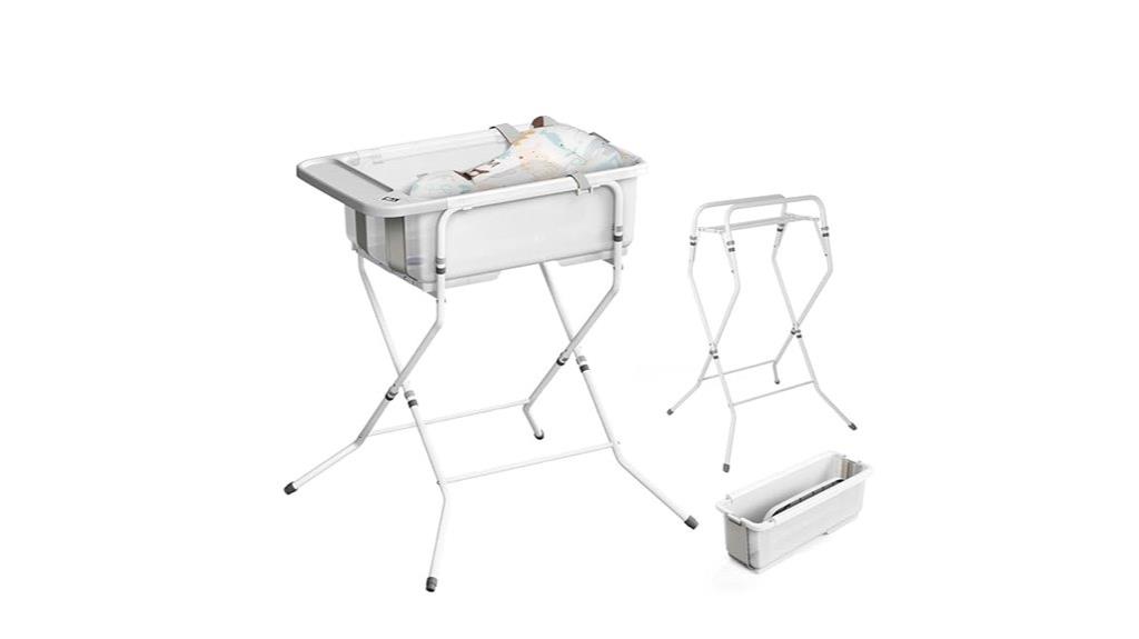 foldable bathtub with support