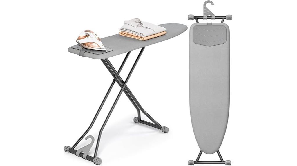foldable ironing board with silicone mat
