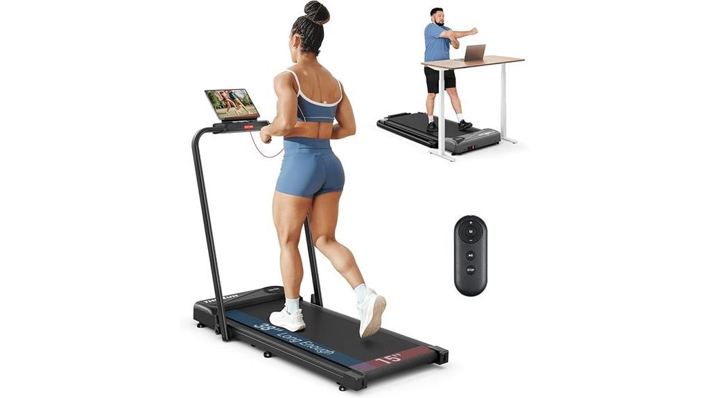 foldable treadmill with remote