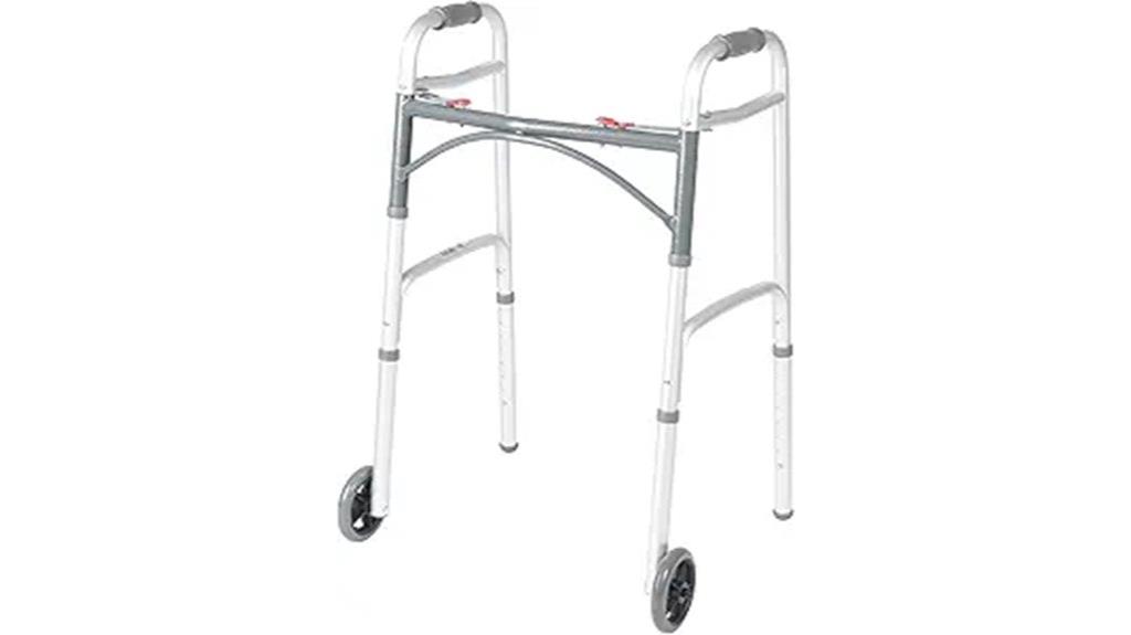 foldable walker with wheels