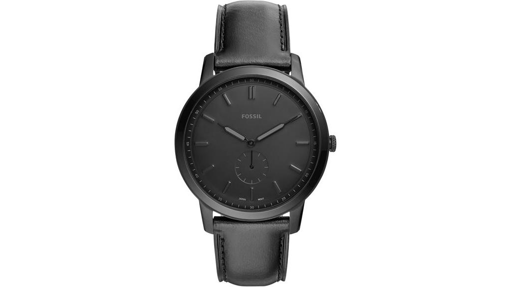 fossil minimalist leather watch