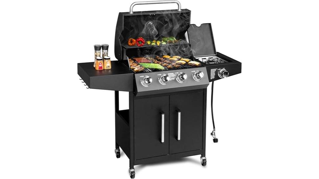 four burner propane grill