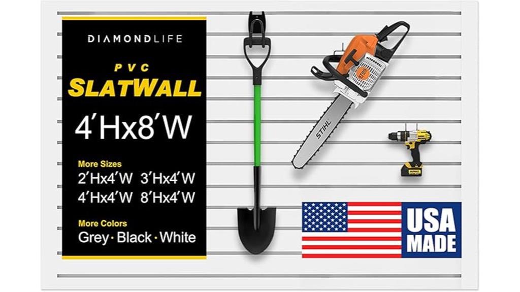 four foot by eight foot slatwall