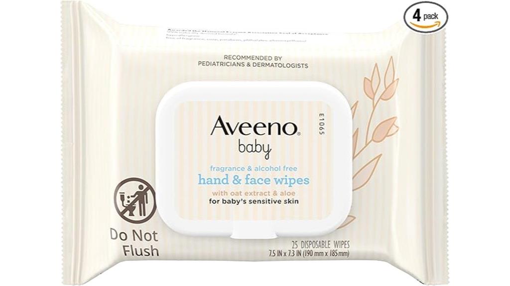 four pack fragrance free wipes