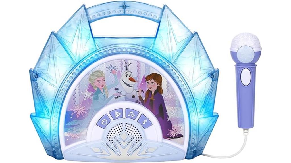 frozen themed bluetooth karaoke microphone