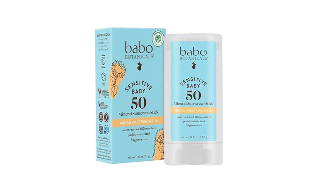 gentle mineral sunscreen stick