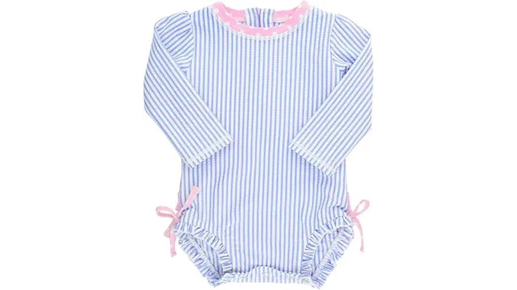 girls seersucker rash guard