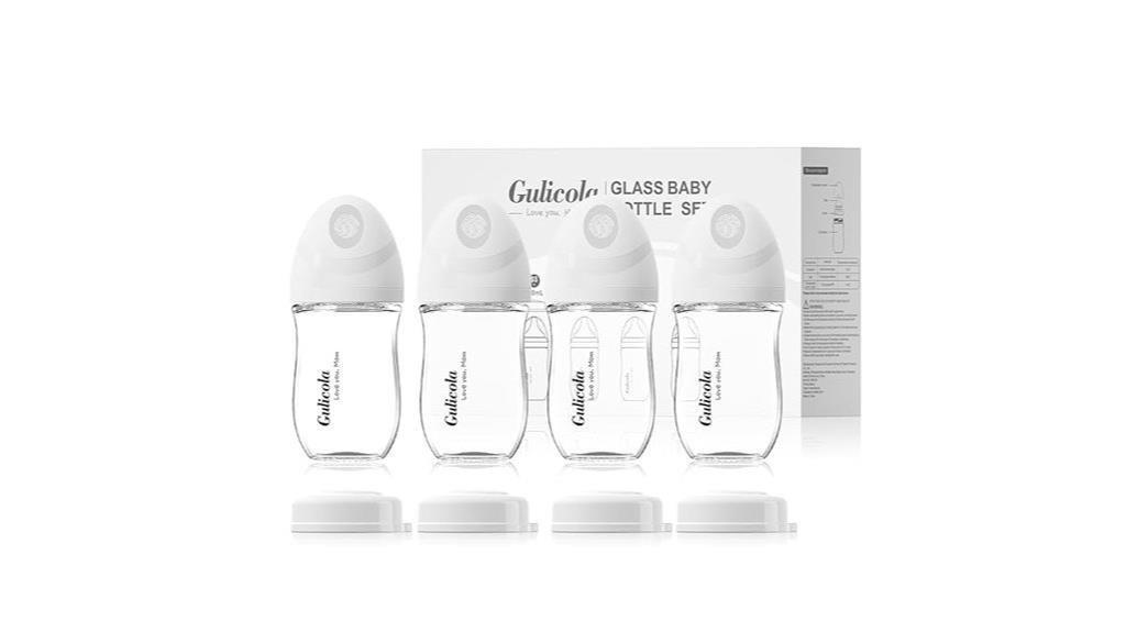 glass baby bottles set