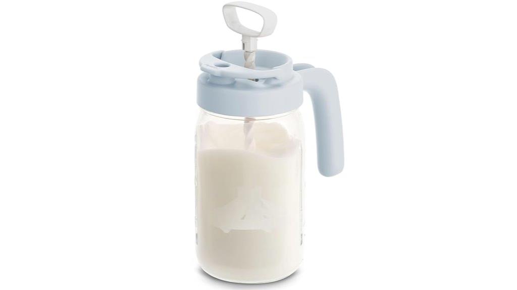 glass milk pitcher