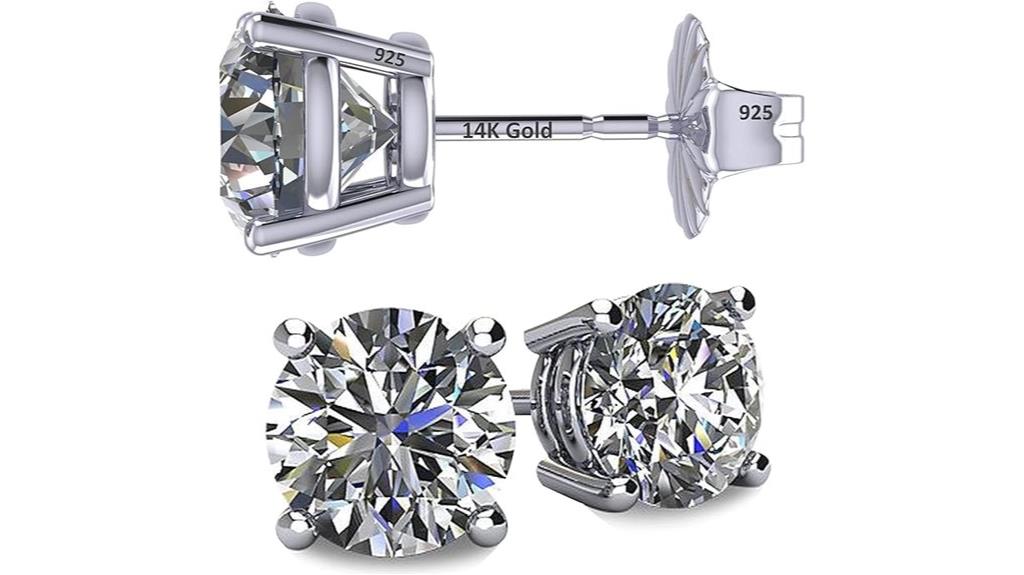 gold and silver stud earrings