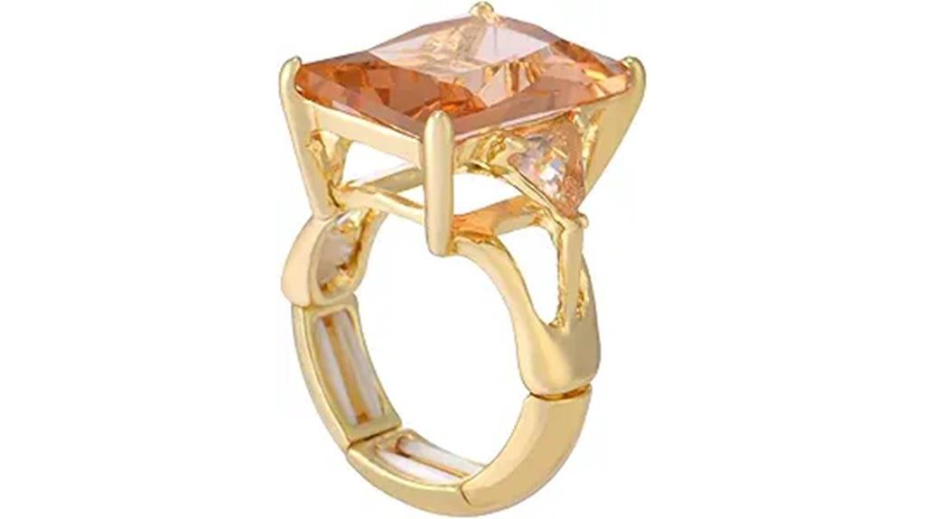 gold cubic zirconia ring