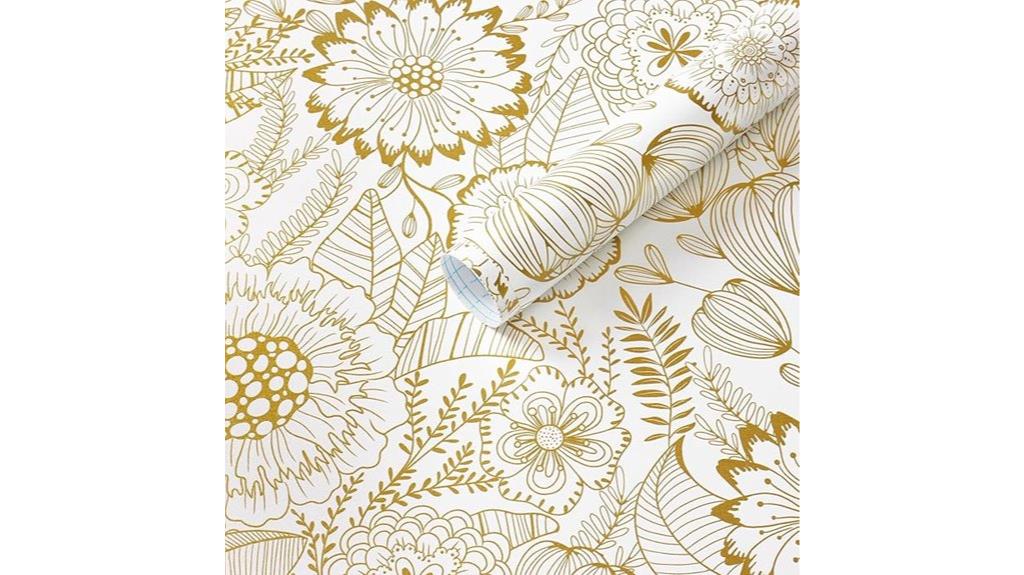 gold peel and stick wallpaper