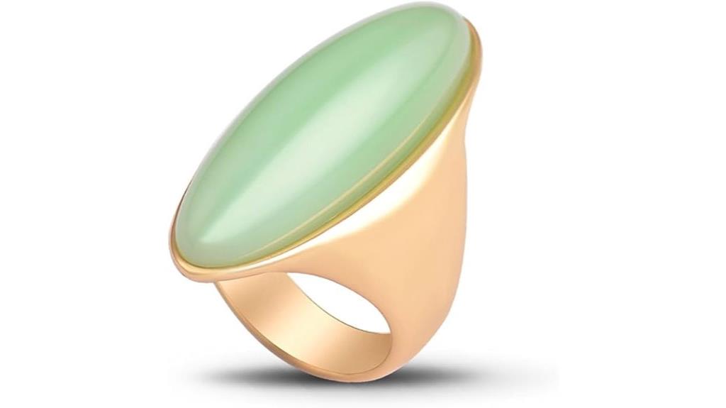 gold plated eye shaped gemstone