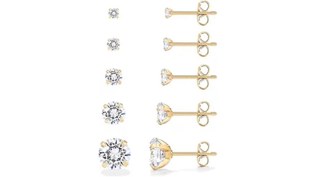 gold plated stainless earrings
