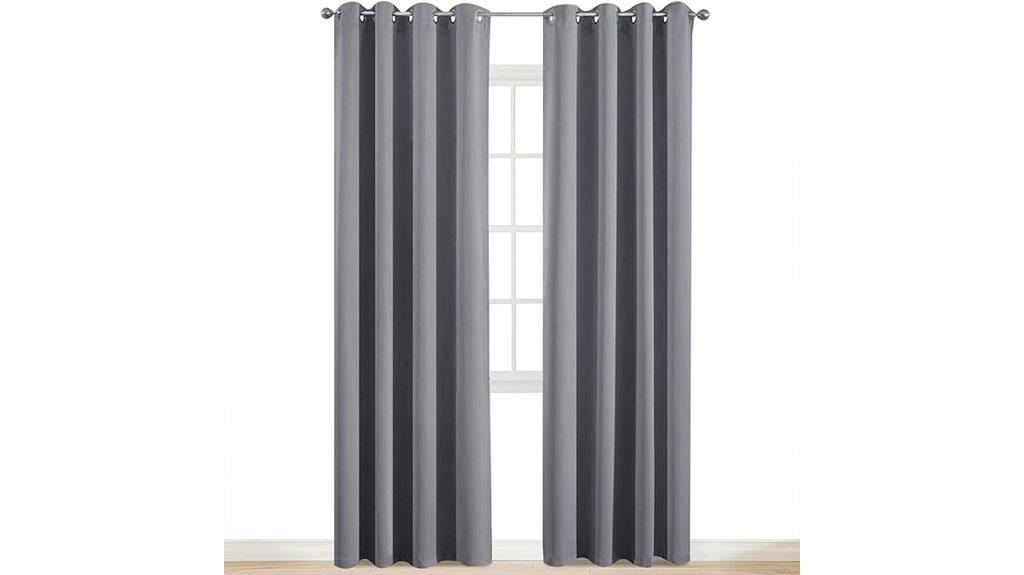 gray blackout thermal curtains