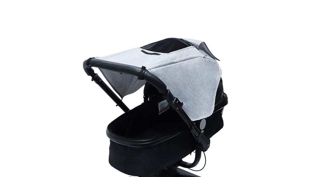 gray universal stroller shade