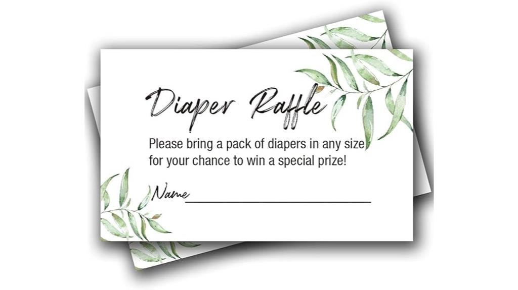 greenery baby shower tickets