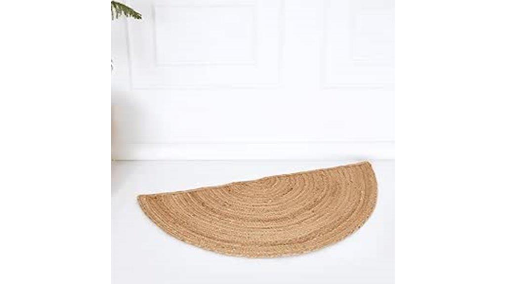 half round jute door mat