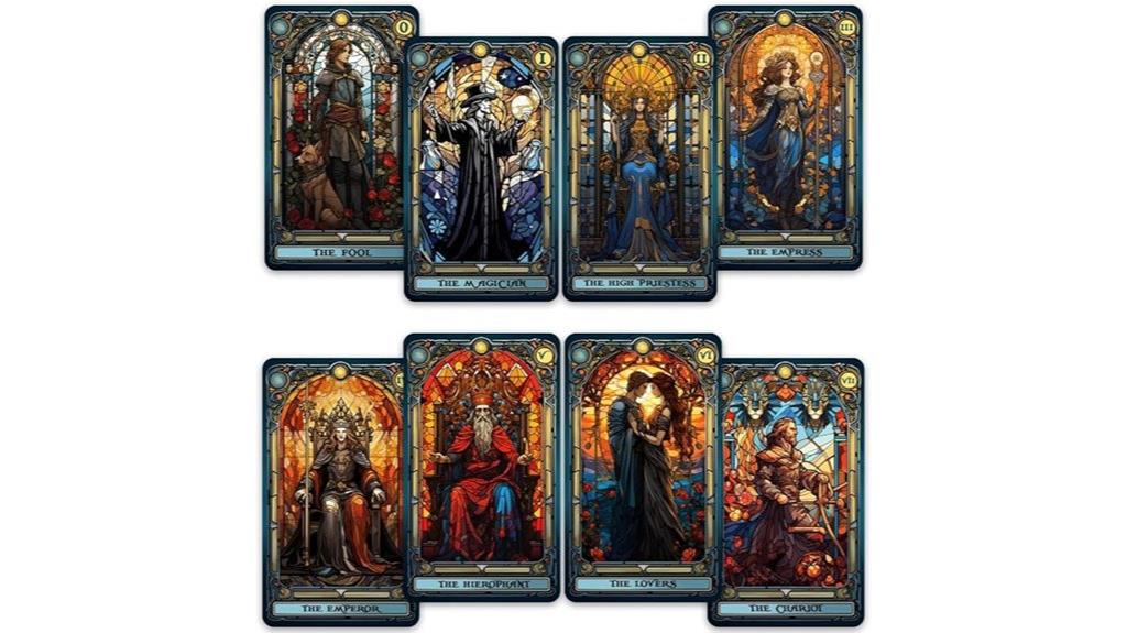 handcrafted stained glass tarot
