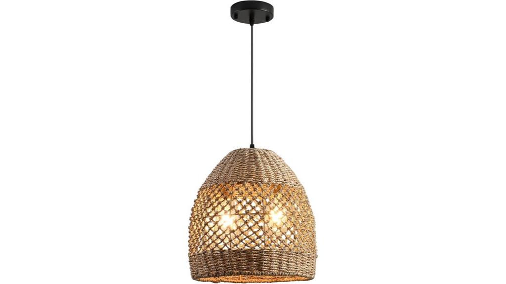 handmade rattan pendant light