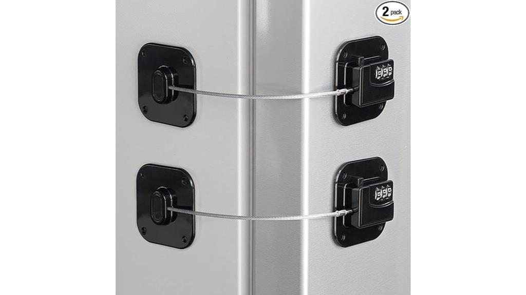 heavy duty black fridge lock