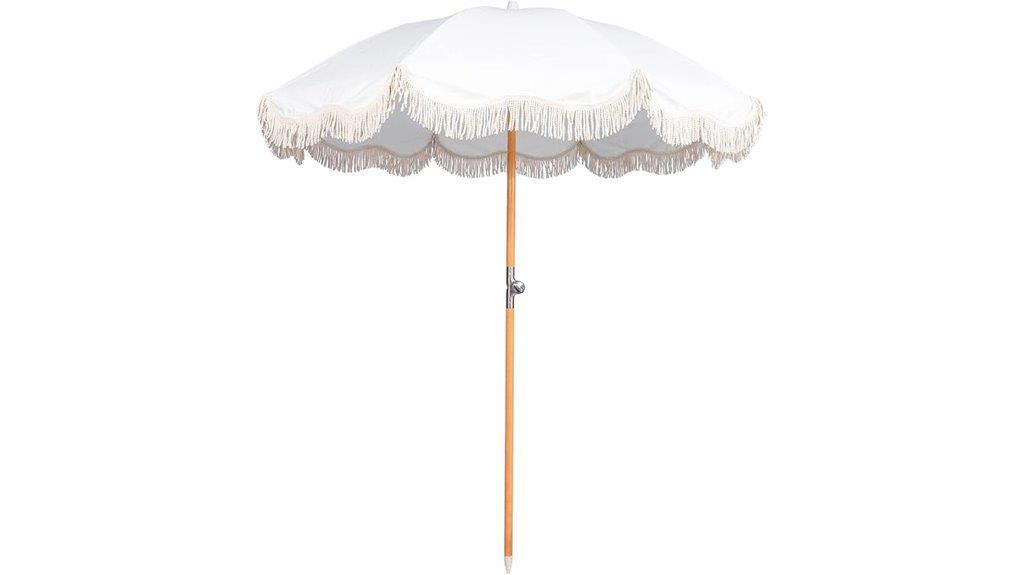 heightened fringe beach umbrella