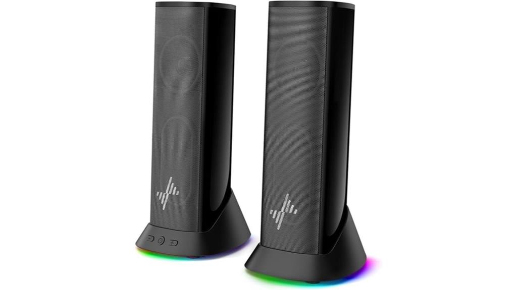 hi fi led wired speakers