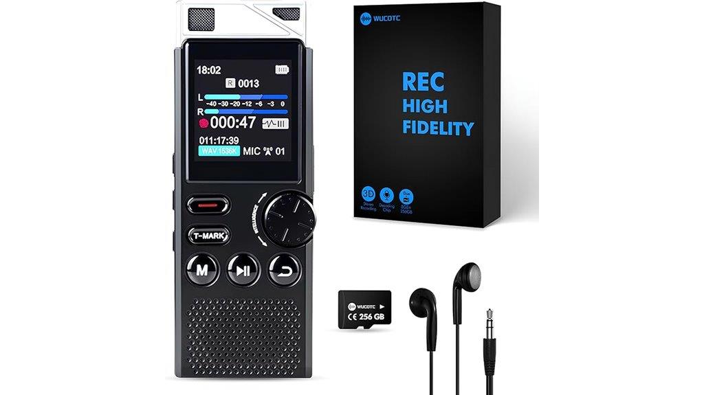 high capacity secure voice recorder