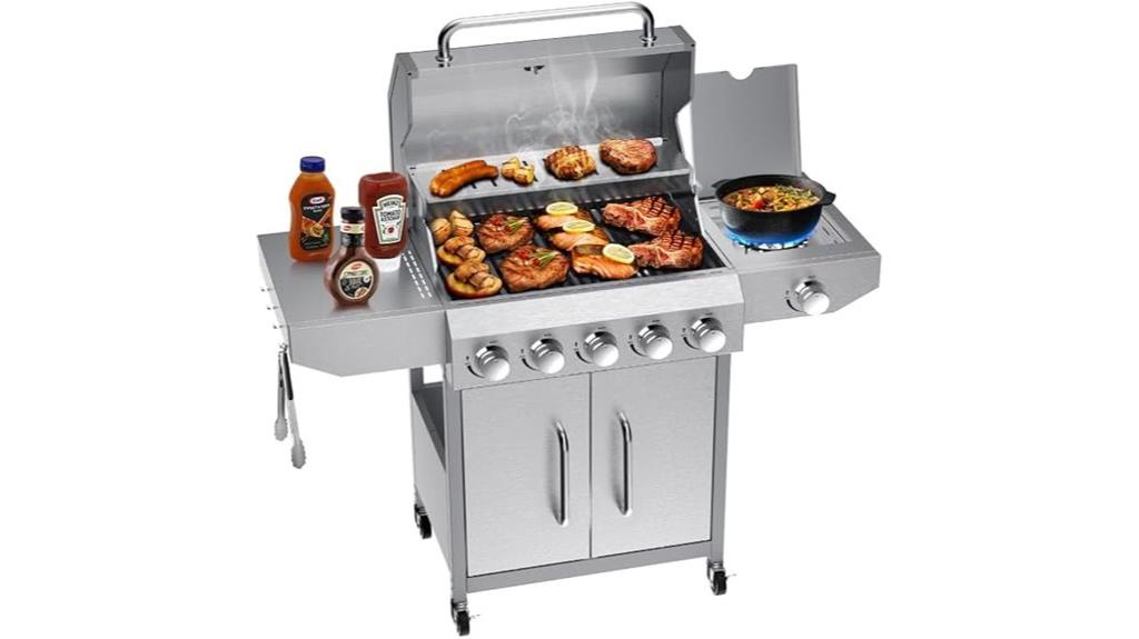 high heat 5 burner grill