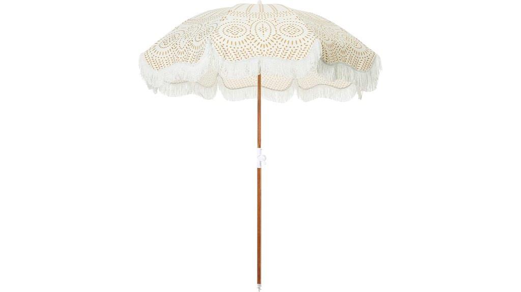 holiday umbrella with fringe