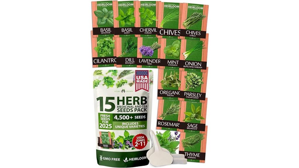 home grown herb seeds