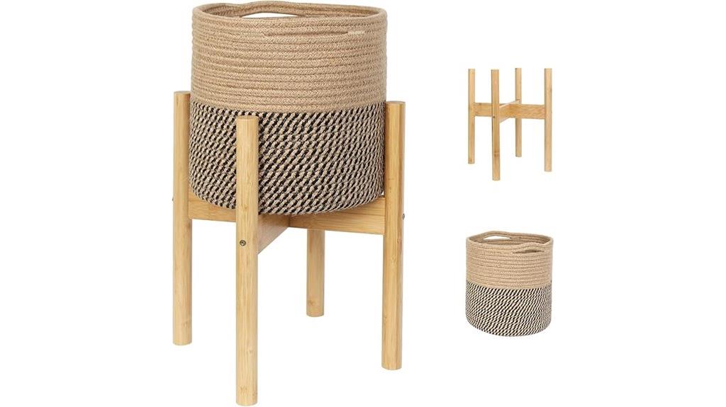 indoor wicker plant basket