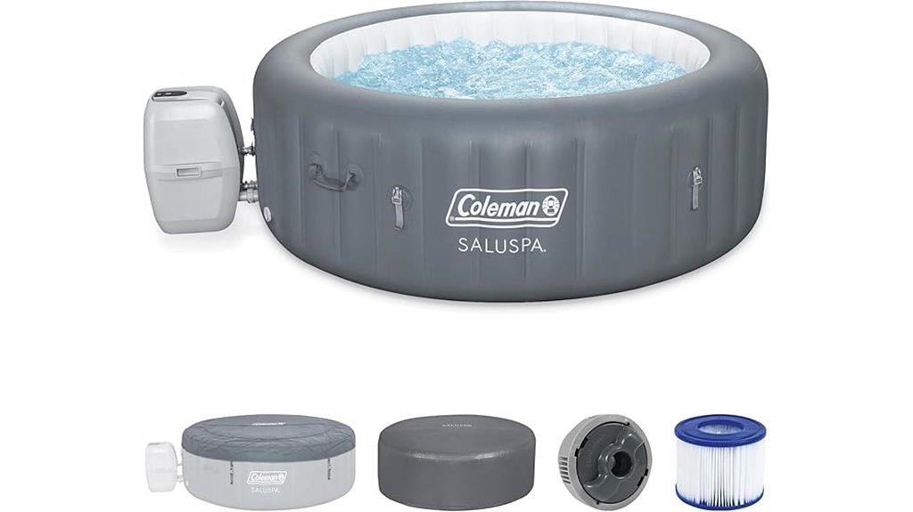 inflatable coleman palm springs hot tub