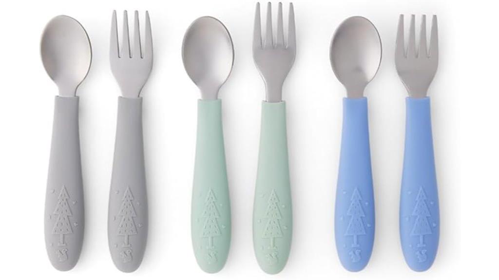 kids silverware with silicone handle