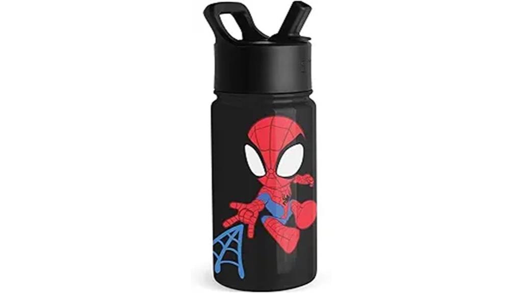 kids spider man water bottle