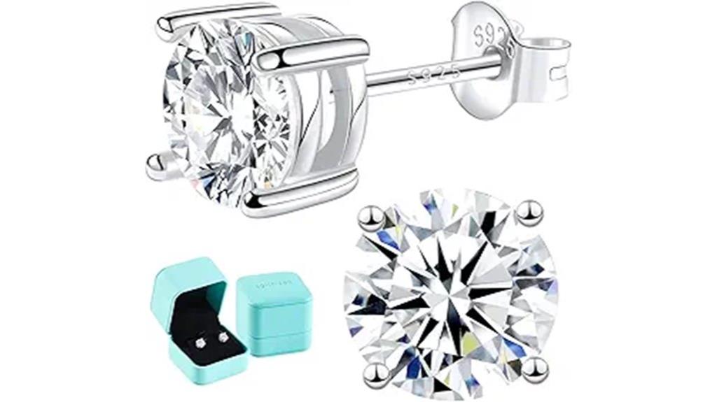 lab created moissanite earrings