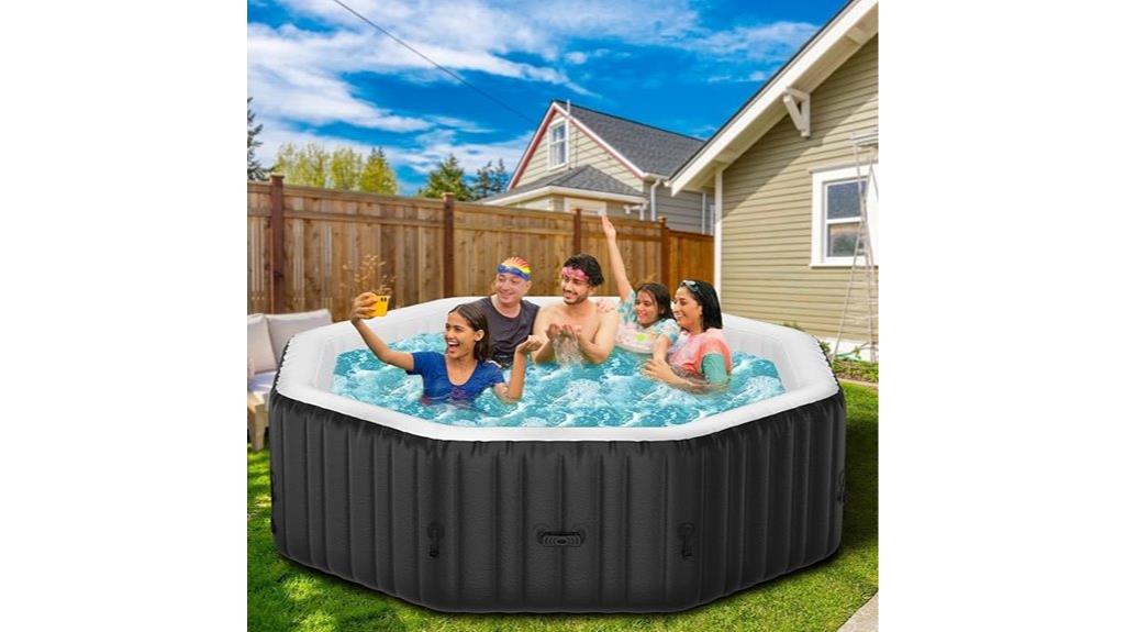 large capacity inflatable hot tub