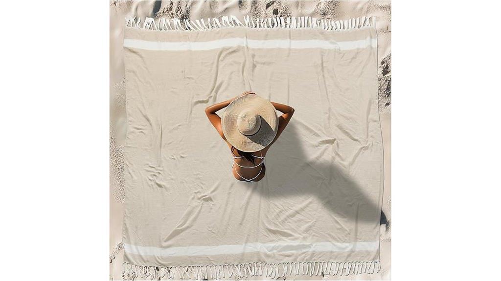 large cotton sandproof towel