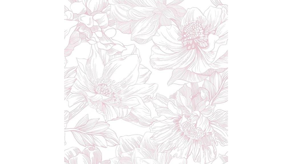 large floral peel wallpaper