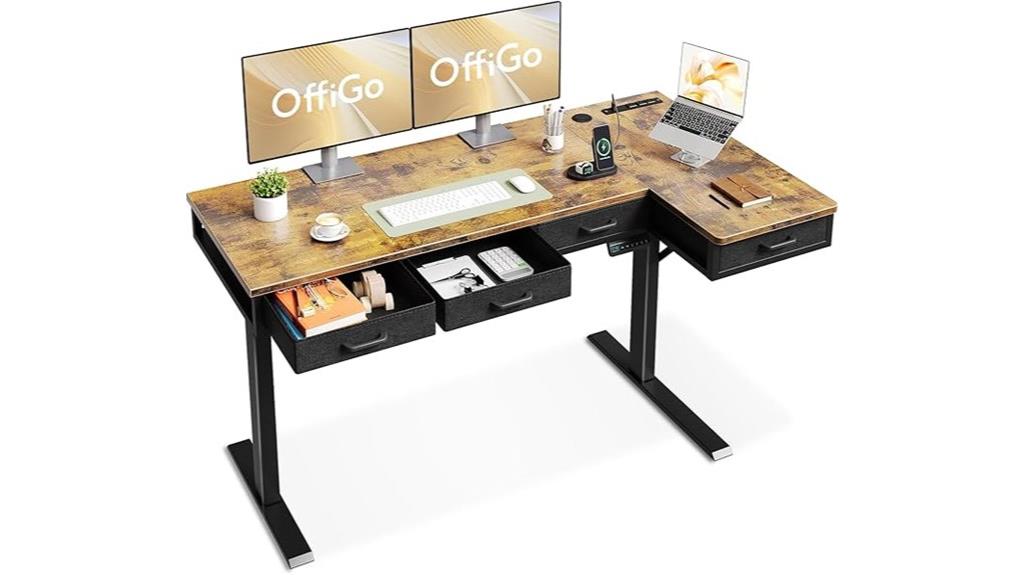 large l shaped office desk