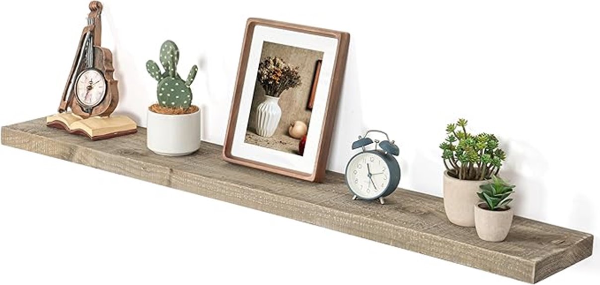 large reclaimed wood shelf