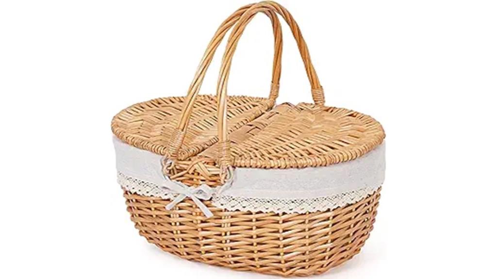 large wicker picnic basket