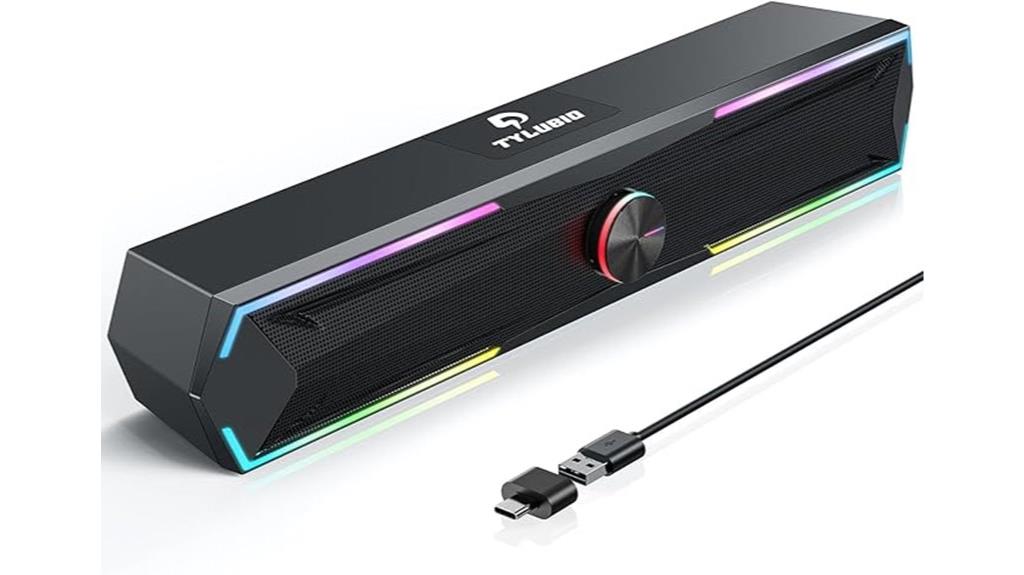 led lit desktop speakers