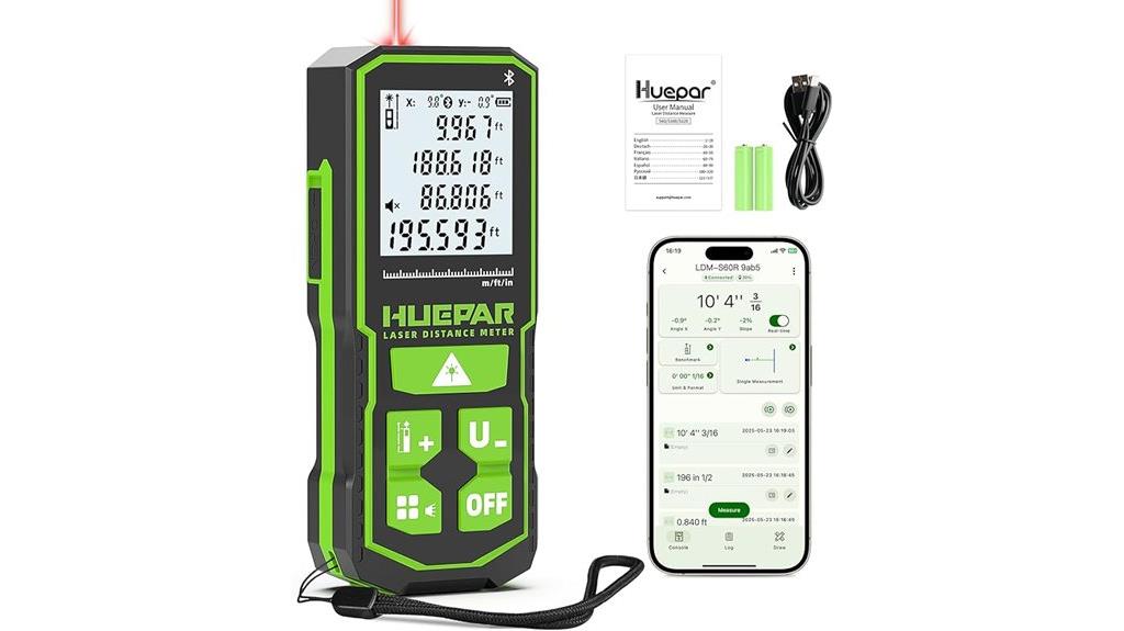 long range rechargeable laser measure
