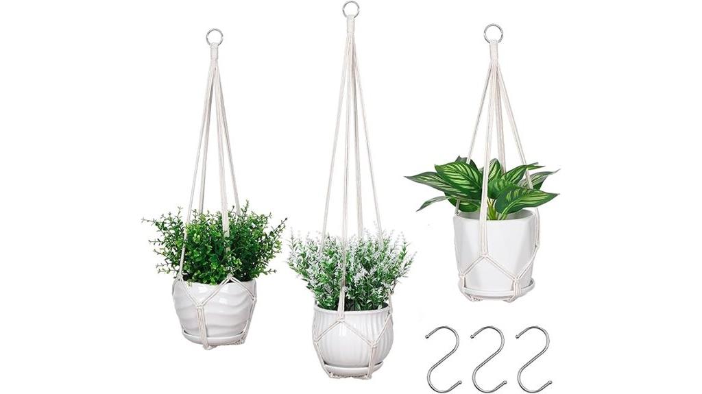 macrame plant hangers set