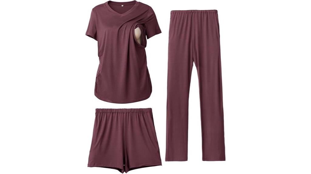 maternity nursing pajamas set
