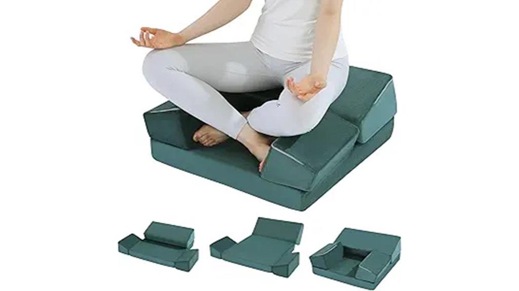 meditation cushion with knee supports