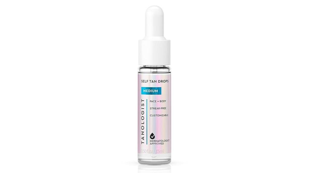 medium self tan drops